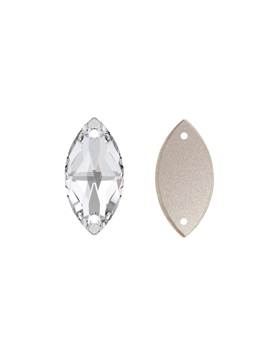 Pietra da Cucire in Cristallo GT Crystal Navetta mm 12x6 Crystal - 1PZ