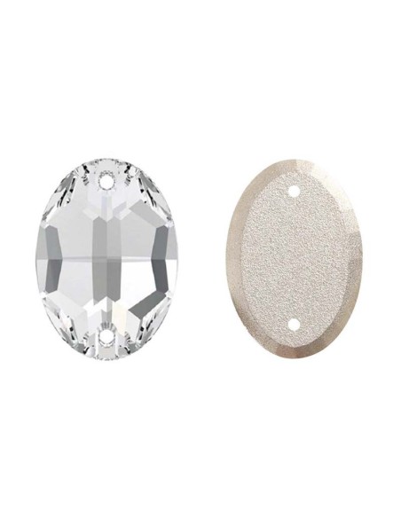 Stone Oval 16x11 mm Crystal - 1PC - Stone to be sewn all crystal