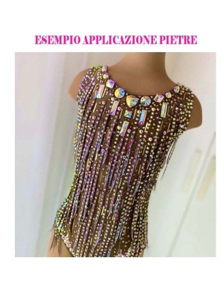 Stone Baguette mm 26x9 Crystal AB - 1 PC - Stone to be sewn all crystal