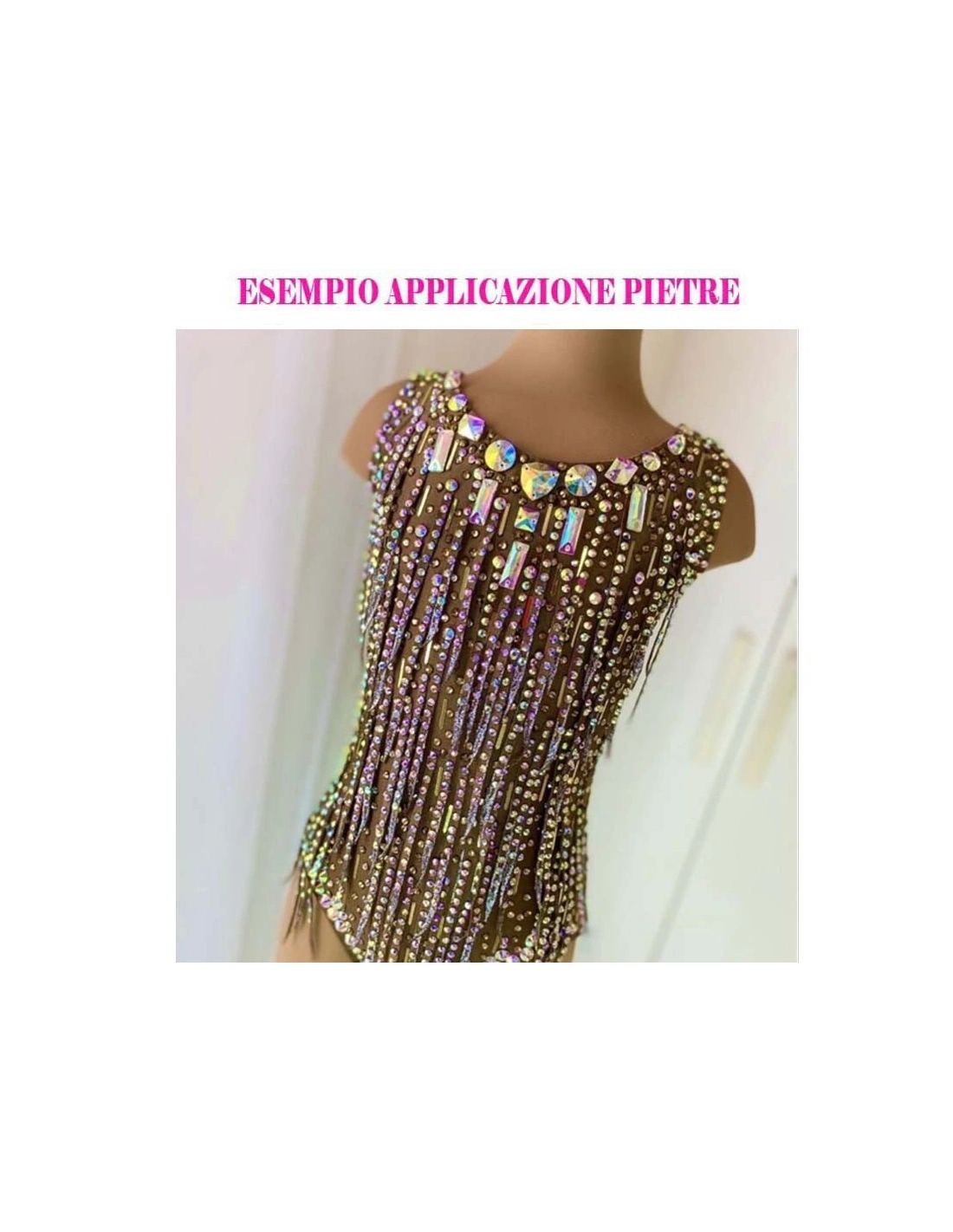 Pietra Baguette mm 26x9 Crystal AB - 1PZ - Pietre da cucire tutto cristallo