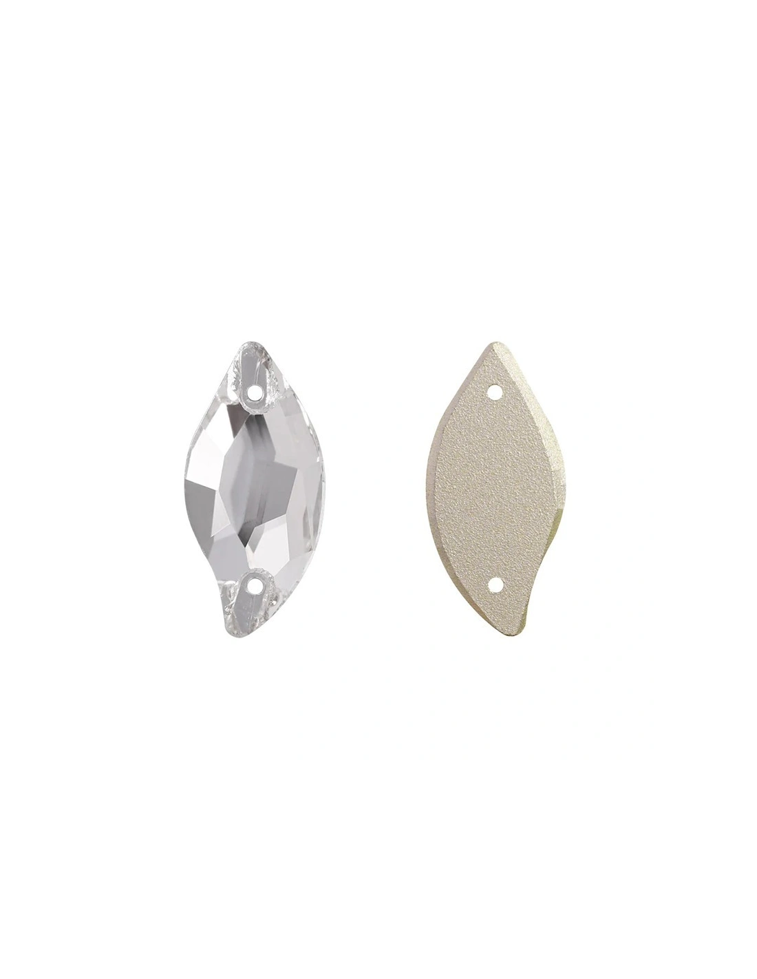Stone Curves mm 20x9 Crystal- 1PC - Stone to be sewn all crystal