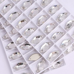 Pietra da Cucire in Cristallo GT Crystal Curve mm 30x14 Crystal - 1PZ 2