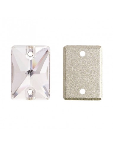 Pietra da Cucire in Cristallo GT Crystal Rettangolo mm 25x18 Crystal - 1PZ Pietra da Cucire in Cristallo GT Crystal Rettangolo mm 25x18 Crystal - 1PZ