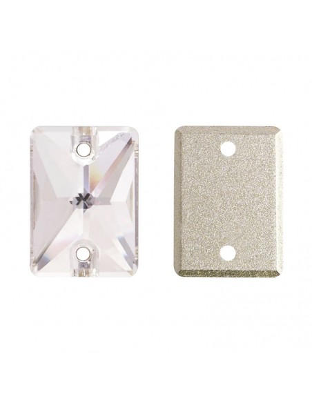 Pietra da Cucire in Cristallo GT Crystal Rettangolo mm 25x18 Crystal - 1PZ Pietra da Cucire in Cristallo GT Crystal Rettangolo mm 25x18 Crystal - 1PZ