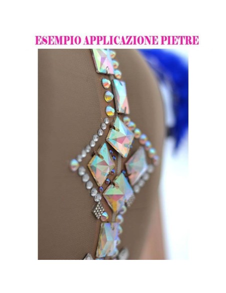 esempio pietra da cucire Pietra da Cucire in Cristallo GT Crystal Pietra Quadrato mm 16 Crystal - 1PZ