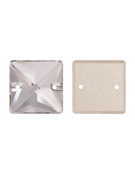 Pietra da Cucire in Cristallo GT Crystal Quadrato mm 22 Crystal - 1PZ