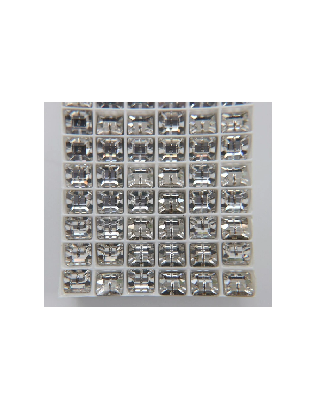 Stone Square mm 10 Crystal - 1PC - Stone to be sewn all crystal
