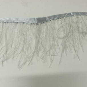 Frange da cucire Piume di Struzzo Grigio Chiaro pacco - 1MT. 2