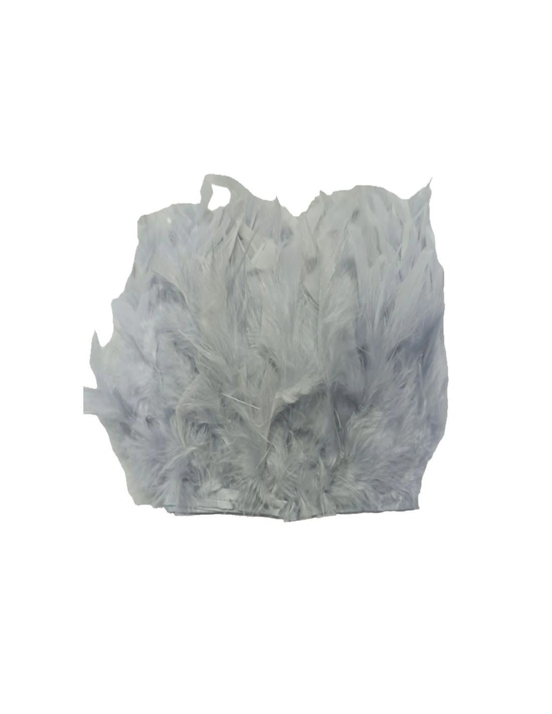 Frange da cucire Piume di Tacchino Grigio Chiaro  pacco - 1MT.