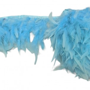 Frange da cucire Piume di Tacchino Cielo  pacco - 1MT. 2
