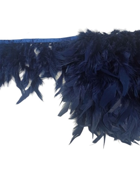 Fringe Sewing Black Ostrich Feathers  Pack - 1MT. - Fringes and Feathers
