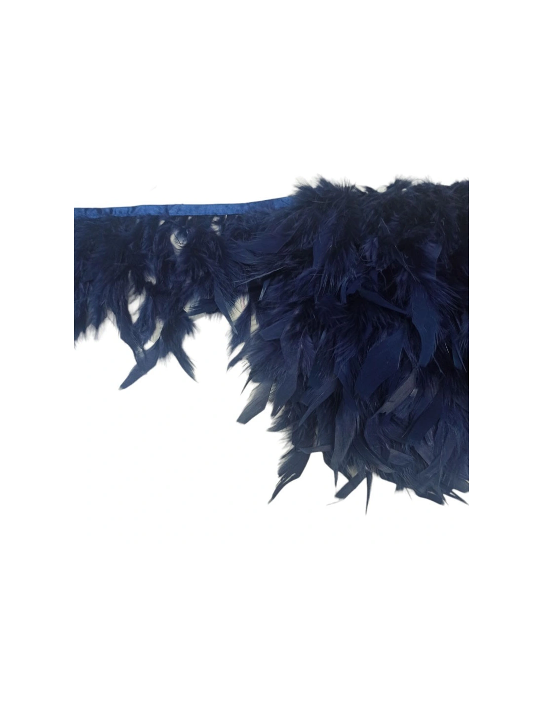 Fringe Sewing Black Ostrich Feathers  Pack - 1MT. - Fringes and Feathers