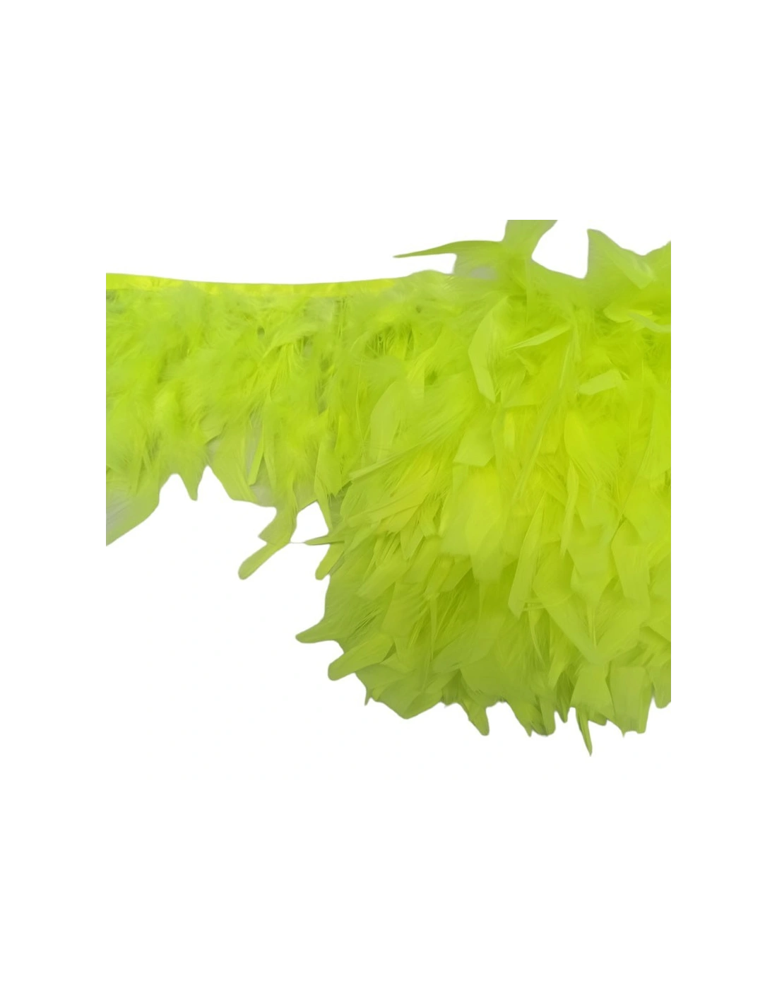 Frange da cucire Piume di Tacchino Giallo Fluo pacco - 1MT.
