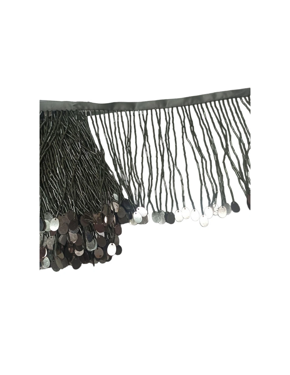 Fringes sewing bugles Emerald Pack - 1MT. - Fringes and Feathers