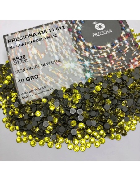 strass preciosa termoadesivo citrine hotfix preciosa