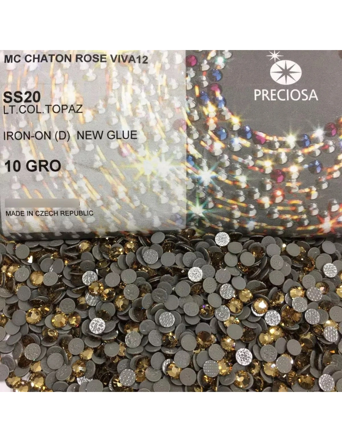 Preciosa Rhinestones Hotfix Light  Colorado Topaz  ss 20 - 1440 pcs - Hotfix Strass