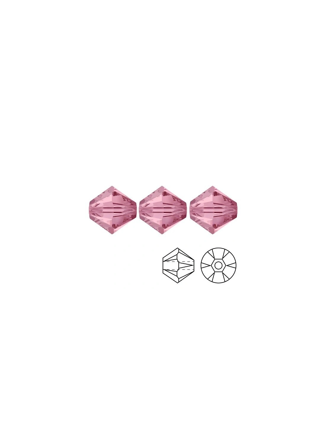 Bicono Swarovski mm 4 Lt. Rose - 144PZ