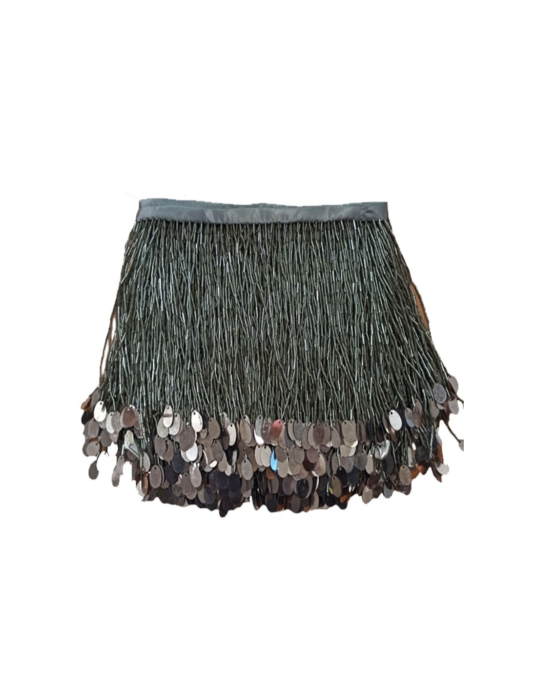 Fringes sewing bugles Emerald Pack - 1MT. - Fringes and Feathers