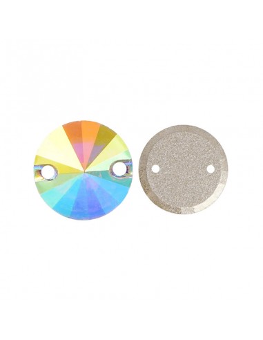 Pietra da Cucire in Cristallo GT Crystal Tondo mm 12 Crystal AB - 1PZ Pietra da Cucire in Cristallo GT Crystal Tondo mm 12 Crystal AB - 1PZ