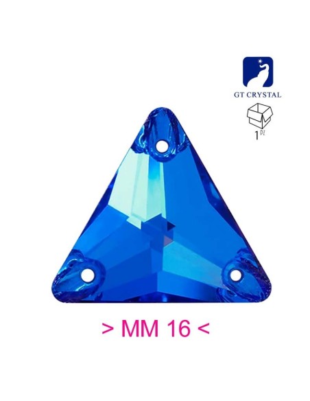 Pietra da Cucire in Cristallo GT Crystal Triangolo mm 16 Capri Blu - 1PZ