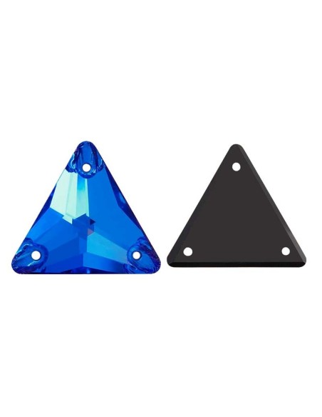 Pietra da Cucire in Cristallo GT Crystal Triangolo mm 16 Capri Blu - 1PZ