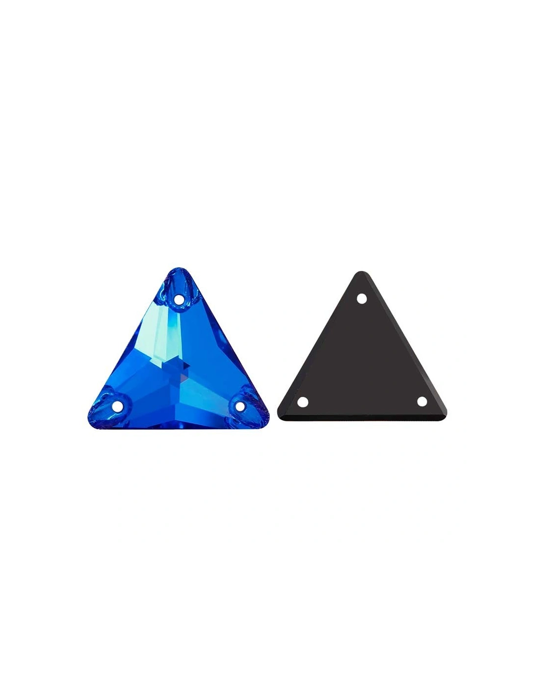 Stone Triangle mm 16 Hematite - 1PC - Stone to be sewn all crystal