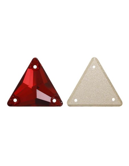 Stone Triangle mm 16 Hematite - 1PC - Stone to be sewn all crystal