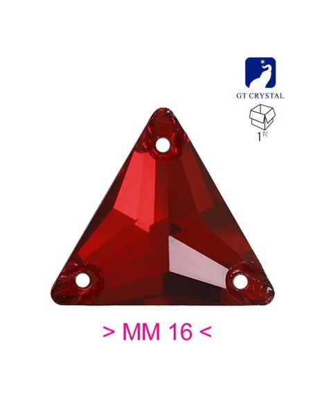 Stone Triangle mm 16 Hematite - 1PC - Stone to be sewn all crystal