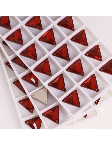 Stone Triangle mm 16 Hematite - 1PC - Stone to be sewn all crystal