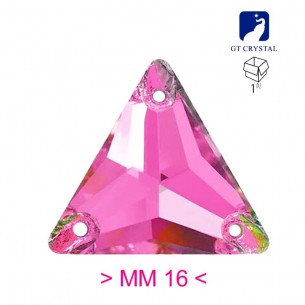Pietra da Cucire in Cristallo GT Crystal Triangolo mm 16 Rose - 1PZ