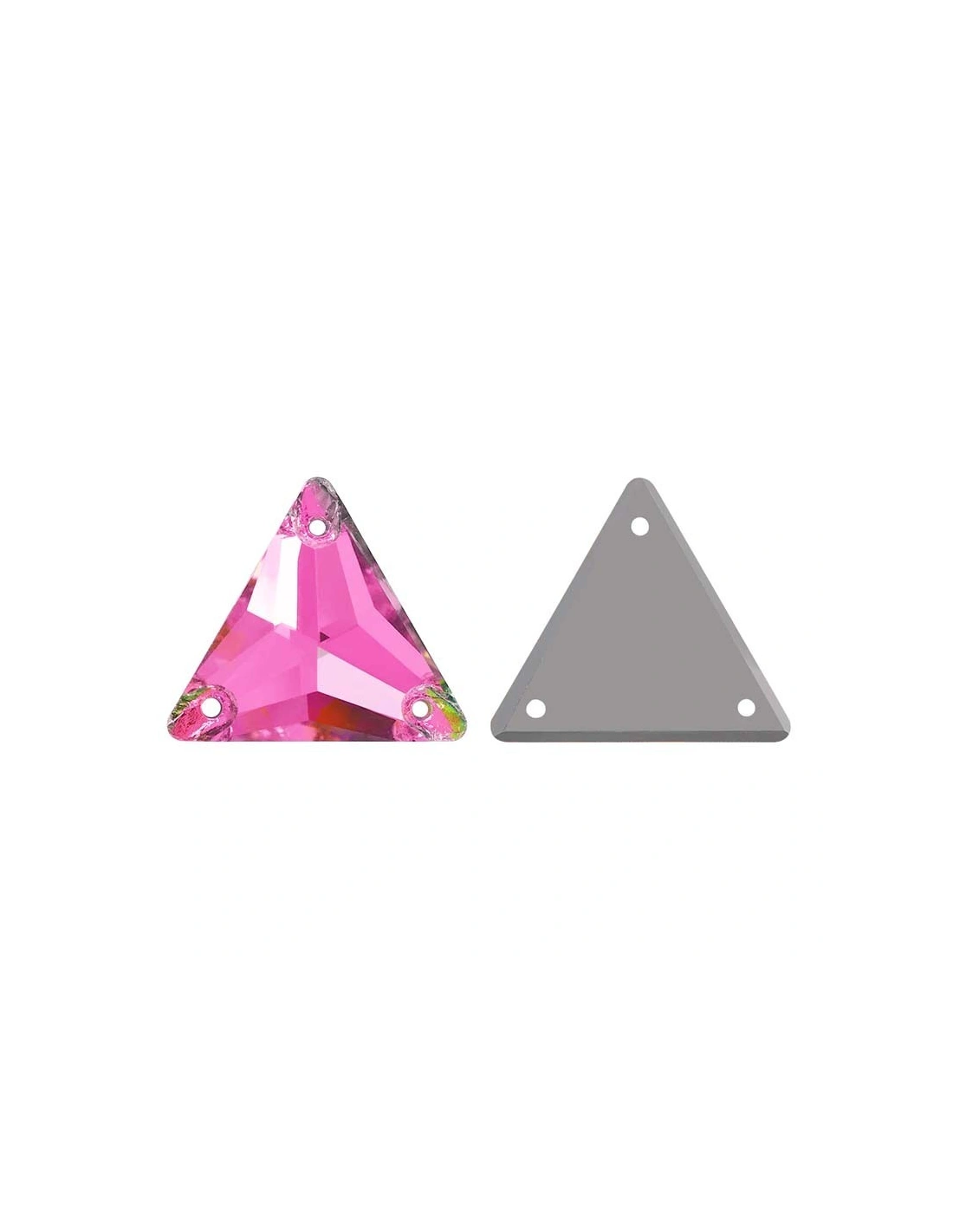 Pietra da Cucire in Cristallo GT Crystal Triangolo mm 16 Rose - 1PZ
