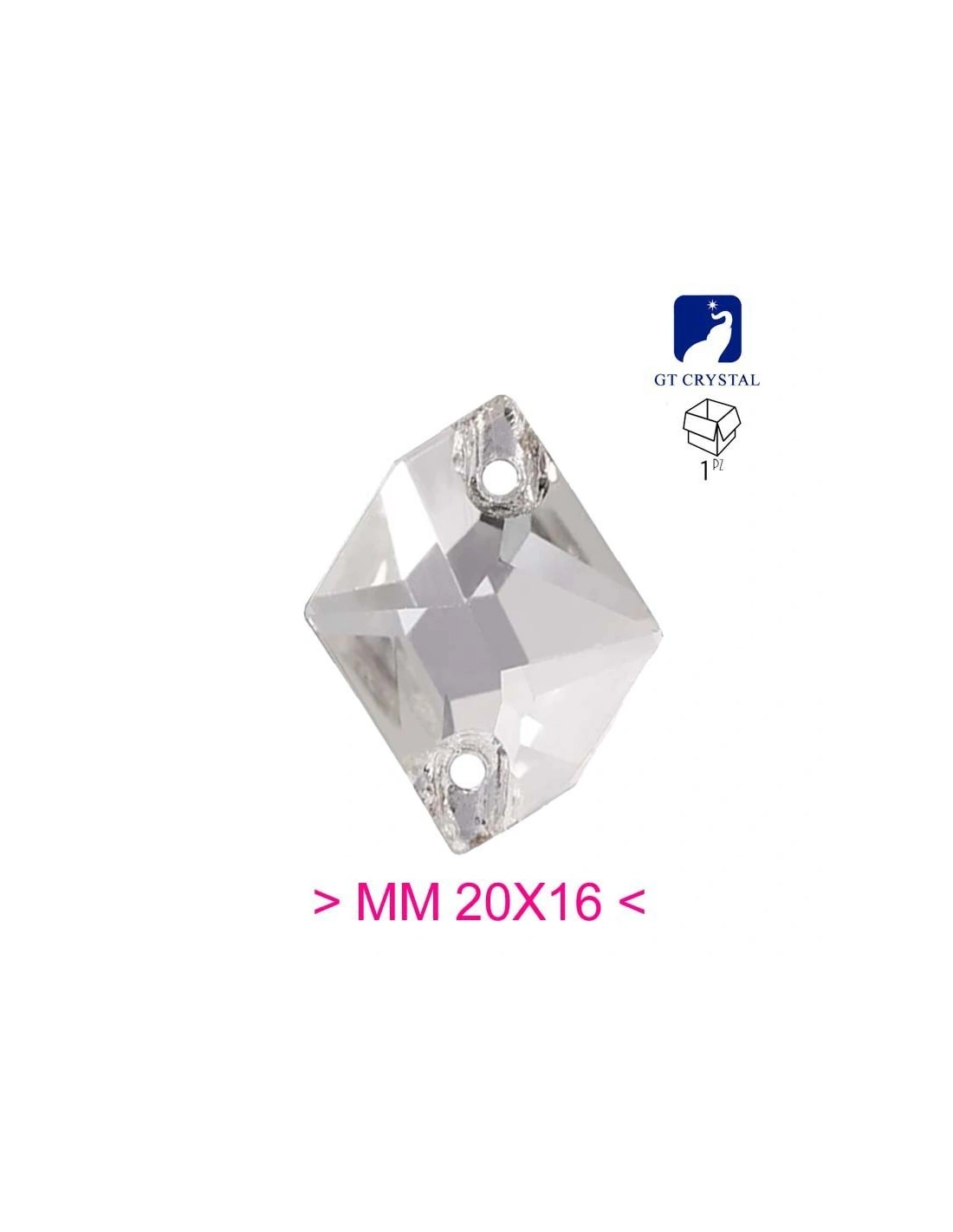 Pietra da Cucire in Cristallo GT Crystal Cosmic mm 20x16 Crystal - 1PZ