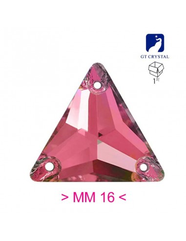 pietra da Cucire in Cristallo GT Crystal Triangolo mm 16 Vintage Rose - 1PZ