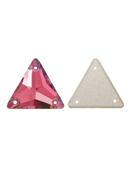 Stone Triangle mm 16 Hematite - 1PC - Stone to be sewn all crystal