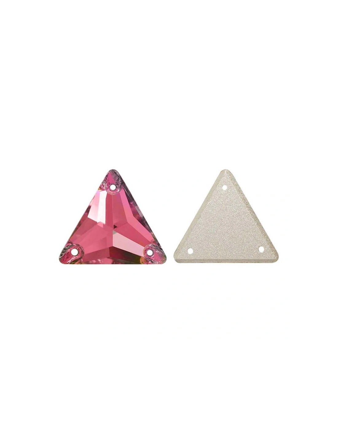 Stone Triangle mm 16 Hematite - 1PC - Stone to be sewn all crystal