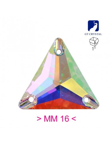 Pietra da Cucire in Cristallo GT Crystal Triangolo mm 16 Crystal AB - 1PZ