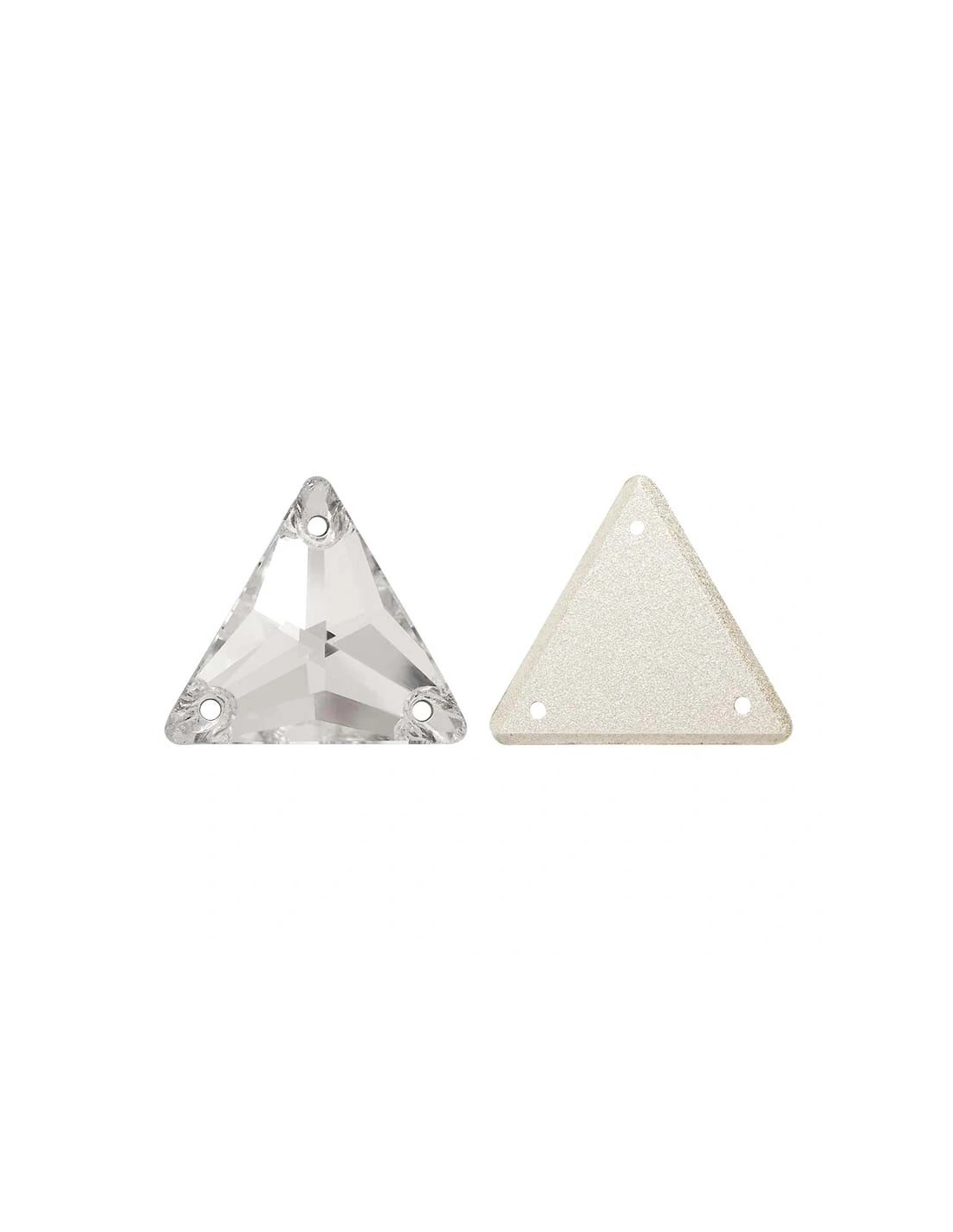 Stone Triangle mm 16 Crystal - 1PC - Stone to be sewn all crystal