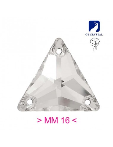 Pietra da Cucire in Cristallo GT Crystal Triangolo mm 16 Crystal - 1PZ