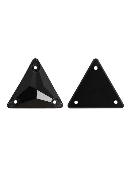 Stone Triangle mm 16 Hematite - 1PC - Stone to be sewn all crystal