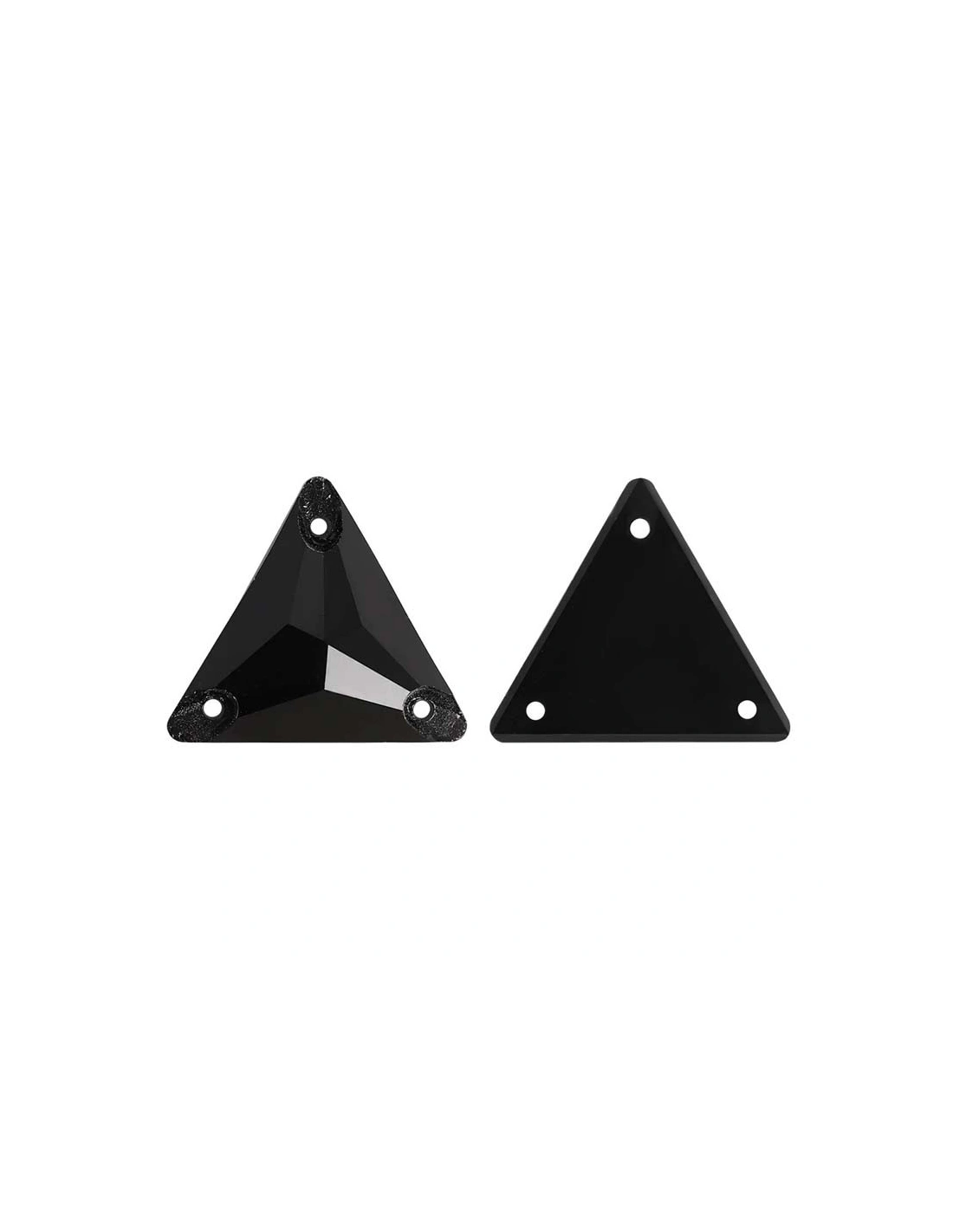 Pietra da Cucire in Cristallo GT Crystal Triangolo mm 16 Jet - 1PZ
