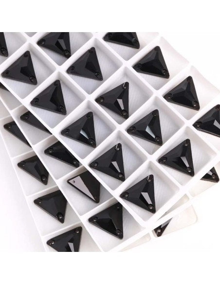 Stone Triangle mm 16 Hematite - 1PC - Stone to be sewn all crystal