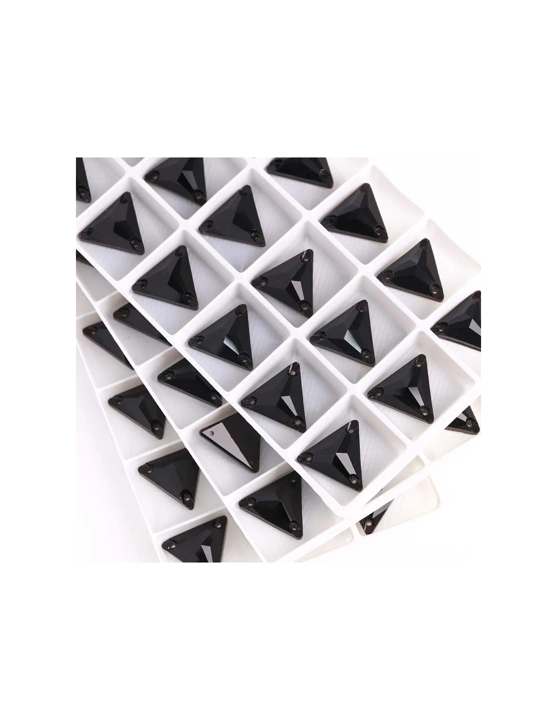 Stone Triangle mm 16 Hematite - 1PC - Stone to be sewn all crystal