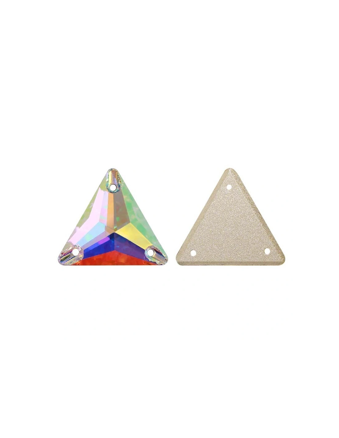 Pietra da Cucire in Cristallo GT Crystal Triangolo mm 22 Crystal AB - 1PZ