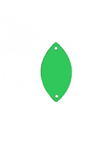 Sew on Mirrors Shuttle 15x30 mm Green Sew on Mirrors Shuttle 15x30 mm Green