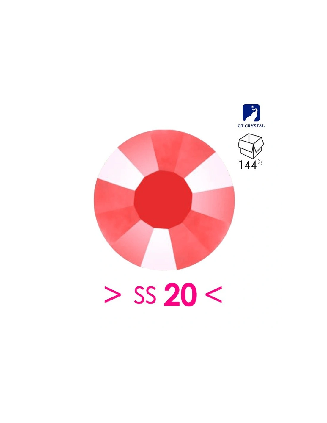 Rhinestones Gt Crystal Hotfix  ss 20 Fuchsia - 144 pcs - Hotfix Strass