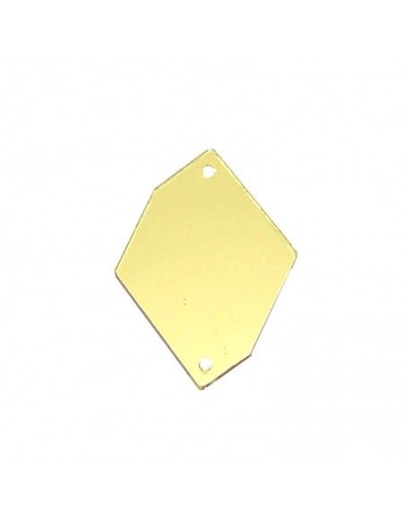 Sew on Mirrors Rhombus with six sides  20x30 mm Gold Sew on Mirrors Rhombus with six sides  20x30 mm Gold