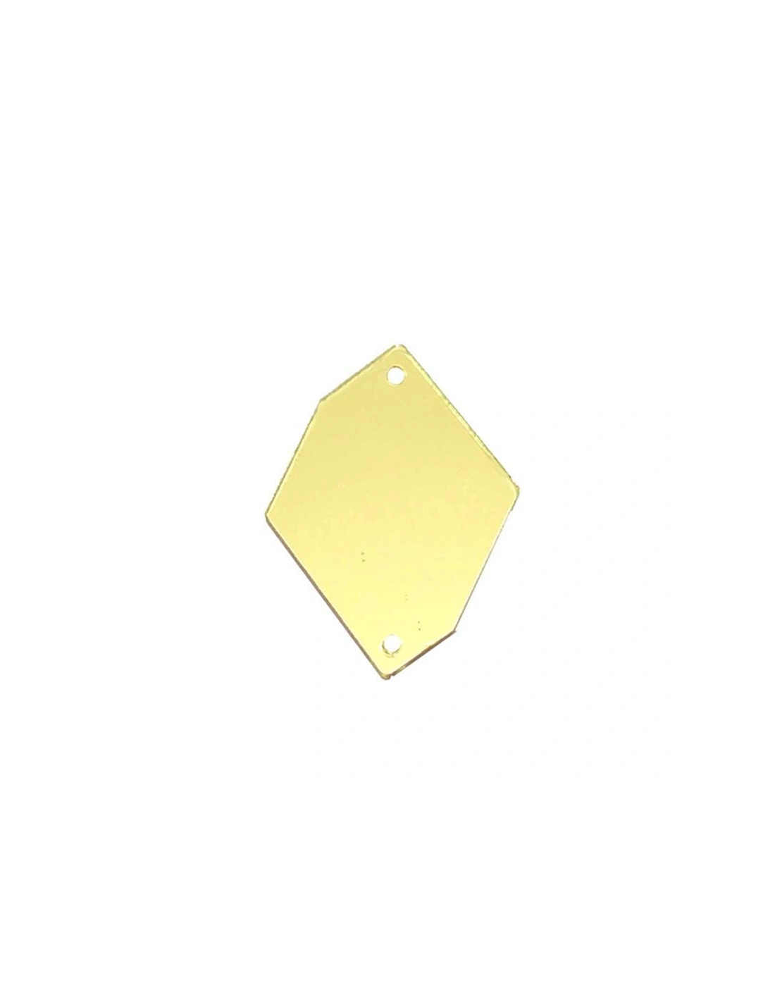 Specchietto da cucire  in acrilico Rombo sei lati mm 20x30 oro
