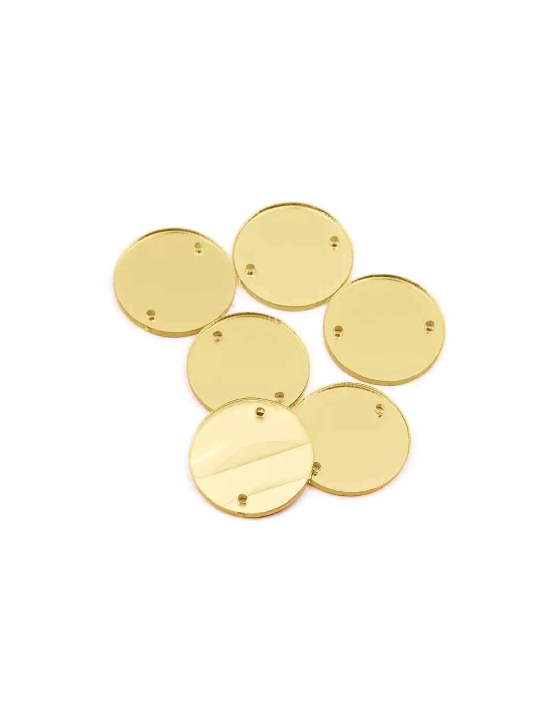 Sew on Mirrors Round 23 mm Silver- 10pcs - Sewing mirrors