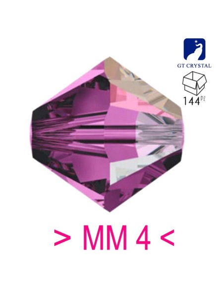 Bicono in Cristallo GT Crystal mm 4 Amethyst AB - 144PZ