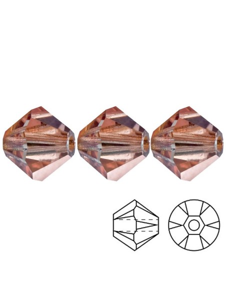 Bicono in Cristallo GT Crystal mm 4 Capri Gold Half - 144PZ